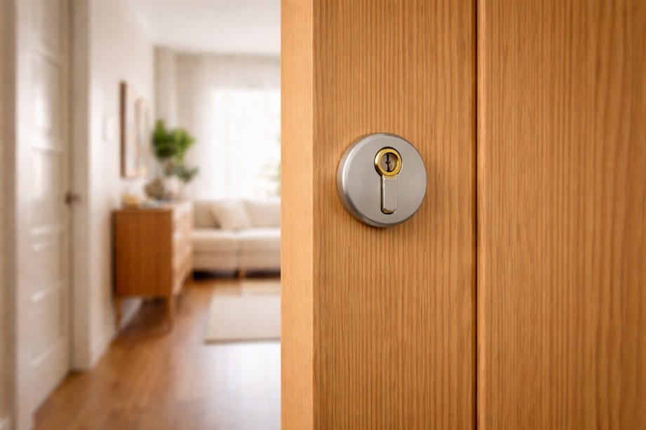 Puerta cerrada sin llave en vivienda de Valladolid