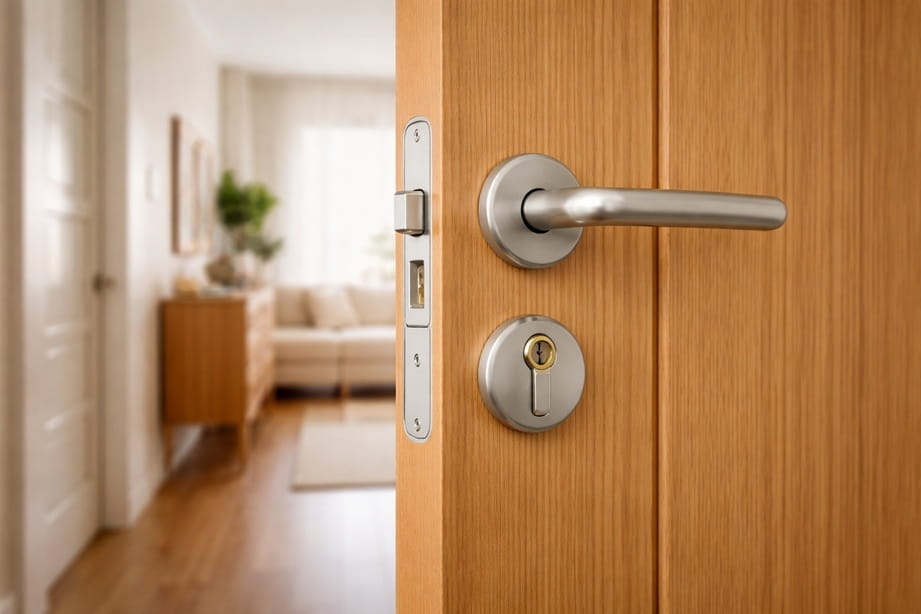 Puerta de vivienda en Valladolid tras servicio de apertura profesional