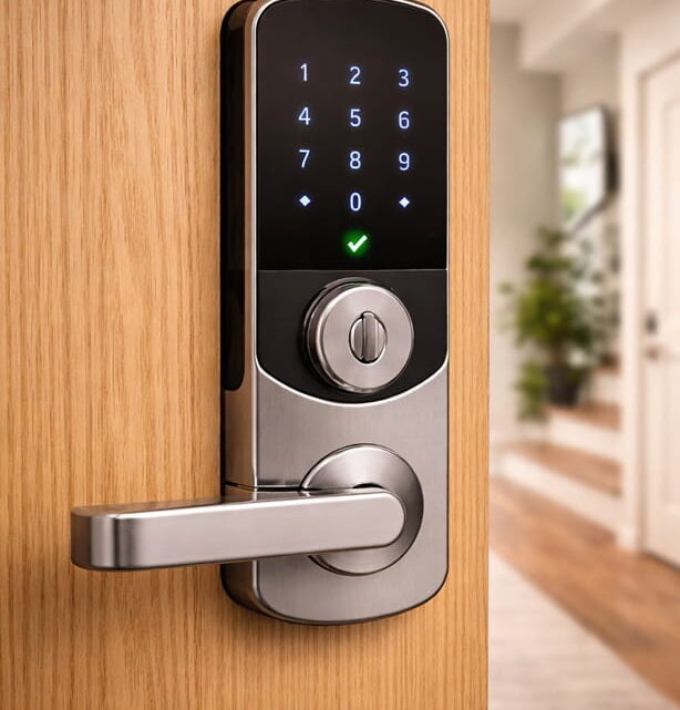 Cerradura inteligente instalada en vivienda en Valladolid