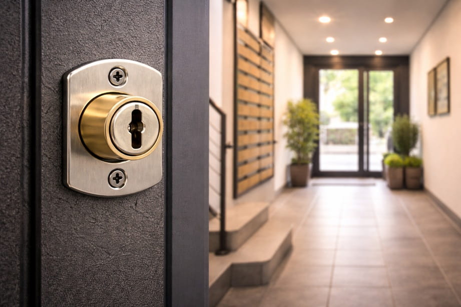 Cerradura instalada en portal de comunidad en Valladolid