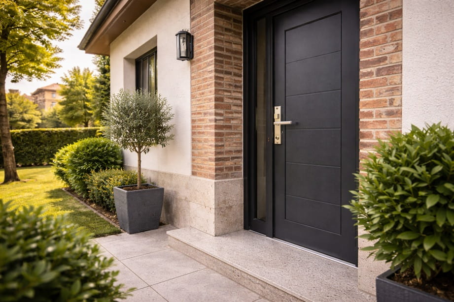 Portal residencial en Covaresa Valladolid con cerradura de seguridad