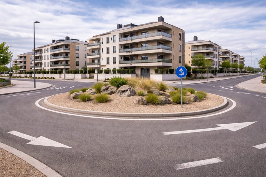 Urbanización moderna en Santovenia Valladolid con acceso seguro