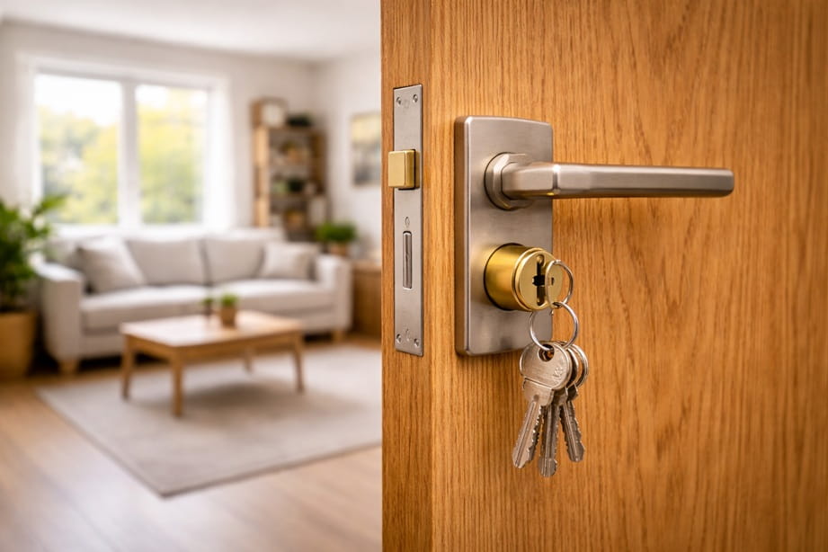 Puerta de vivienda tras apertura en Valladolid