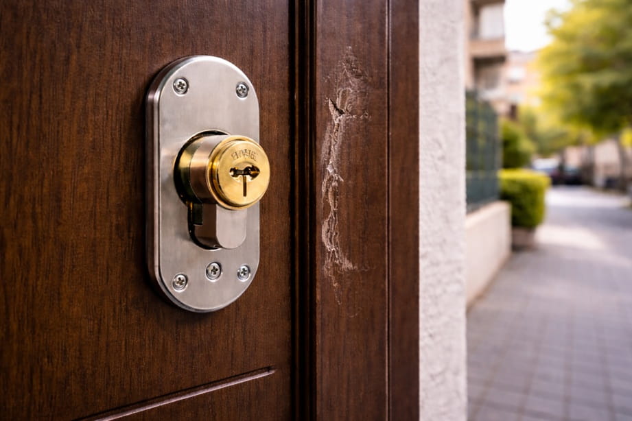 Cambio de cerradura de seguridad tras intento de robo en Valladolid